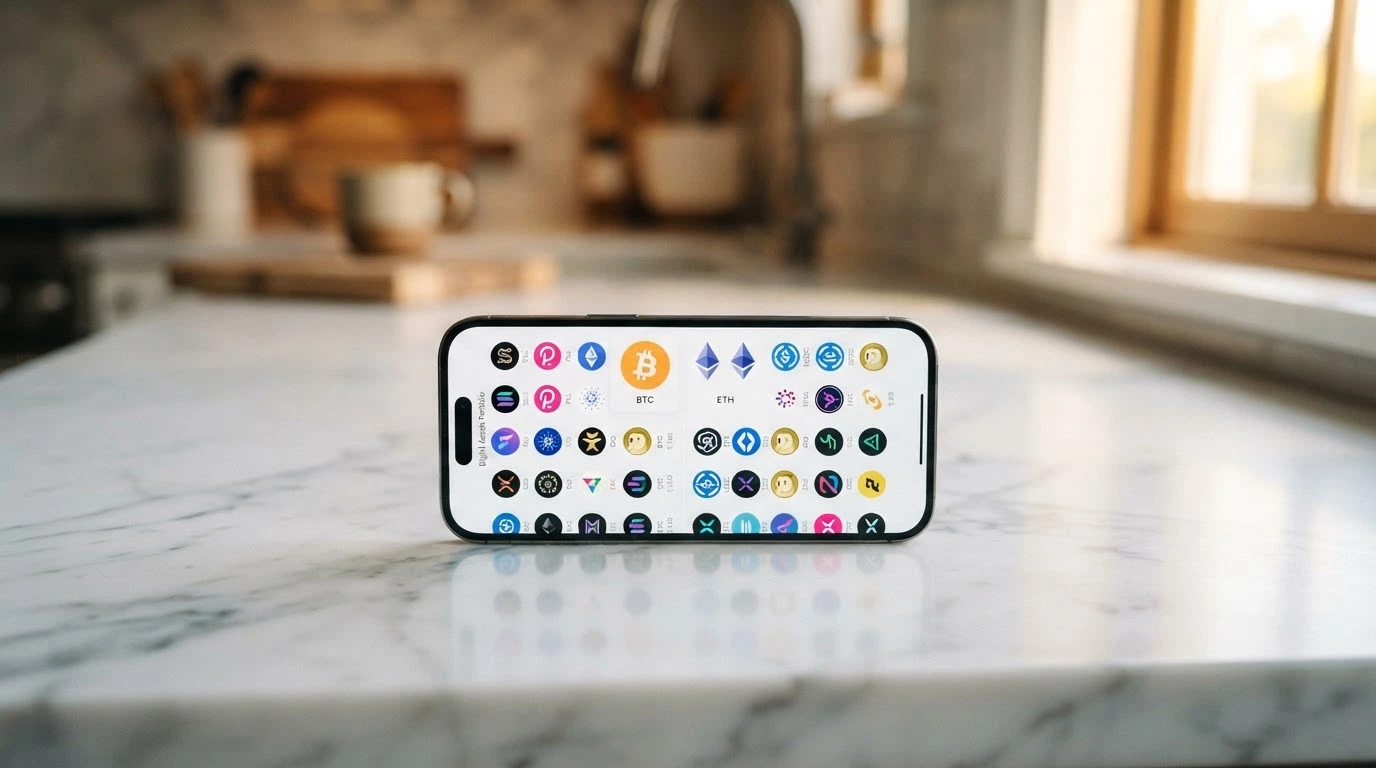 Výběr kryptoměn v online kasinu — bitcoin, ethereum, USDT a altcoiny na jedné obrazovce