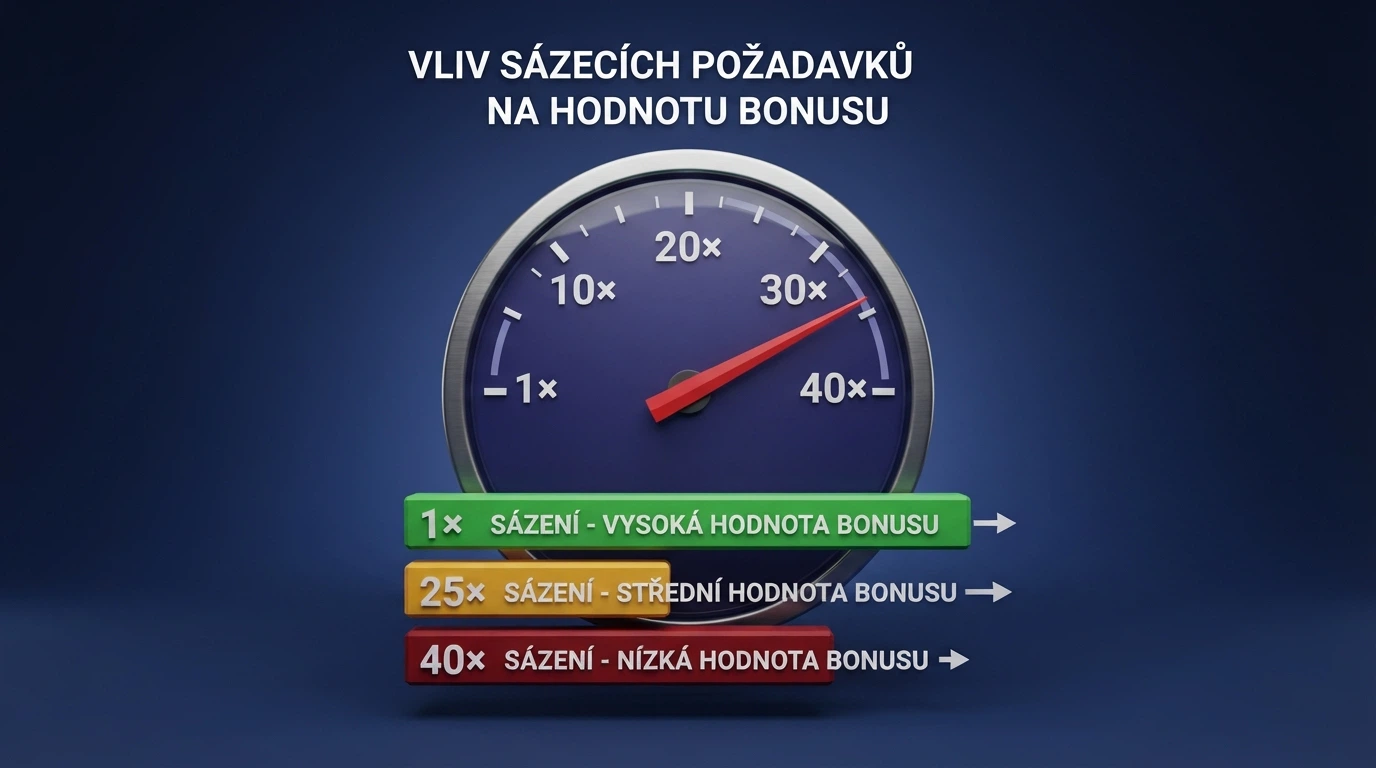 Infografika znázorňující princip protočení: vklad → bonus → násobek wageringu → celkový obrat potřebný k uvolnění výhry