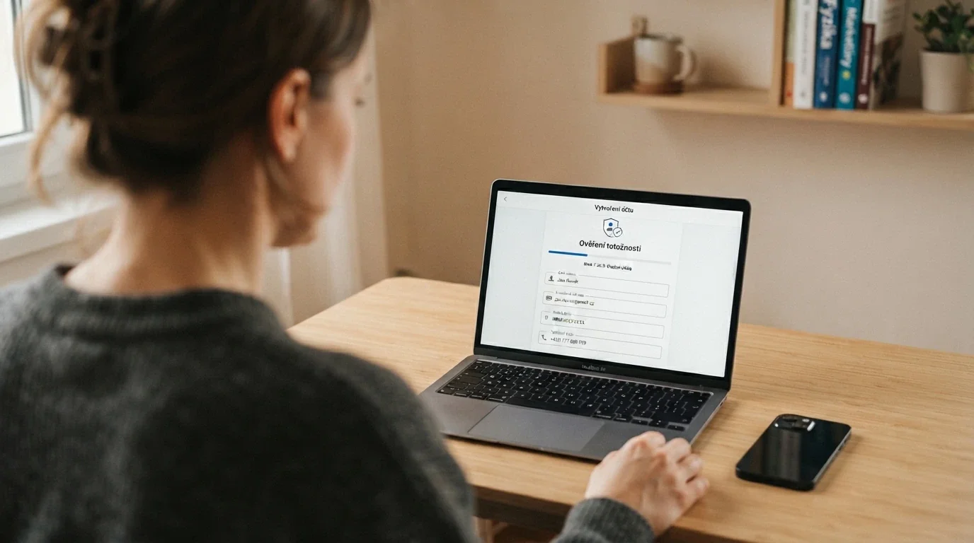 Registrační formulář online kasina s ikonou BankID a indikátorem průběhu ověření
