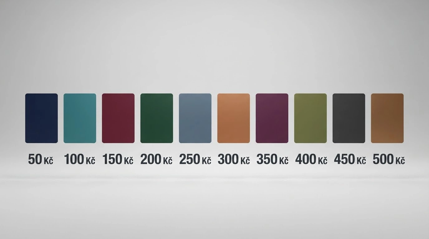 Přehledová infografika: deset log licencovaných casin seřazených vedle sebe, pod každým počet free spinů a symbol „Kč“